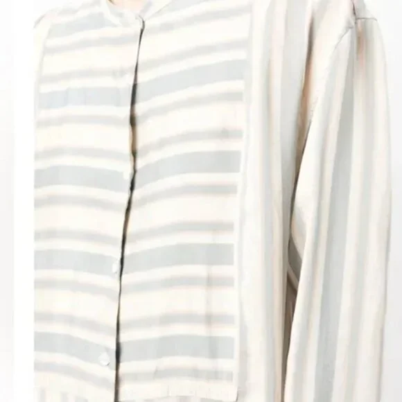 Striped Long Sleeve Button-Up Dress - Picture 5 of 6